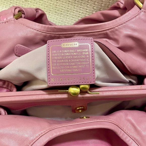 Pink Coach Leather Handbag - Picture 5 of 7